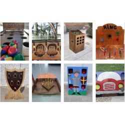 Juegos Gigantes Antiguos de Madera Punteria