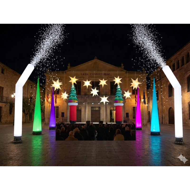 Decoración Encendida de luces de Navidad
